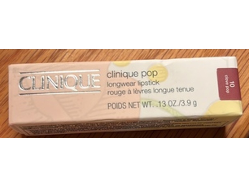 Clinique Pop Longwear Lipstick, 10 Clove Pop, 0.13 oz/3.9 g