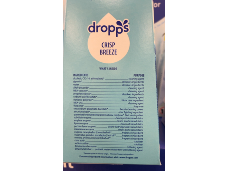 Dropps 4 In 1 Plus OXI Biobased Power Laundry Detergent, Free + Clear, 35.55 oz/1008 g, 63 Count