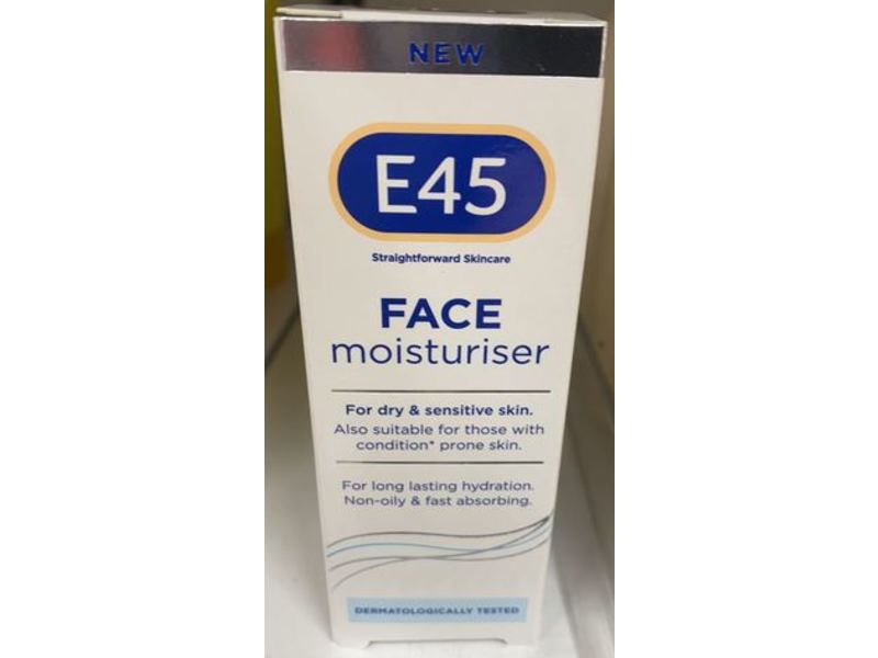 E45 Skin Care Face Moisturiser, 50 mL