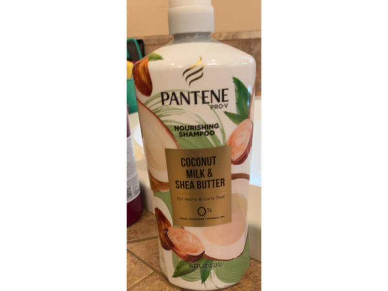 Pantene Nourishing Shampoo, Coconut Milk & Shea Butter, 38 fl oz/1.13 L