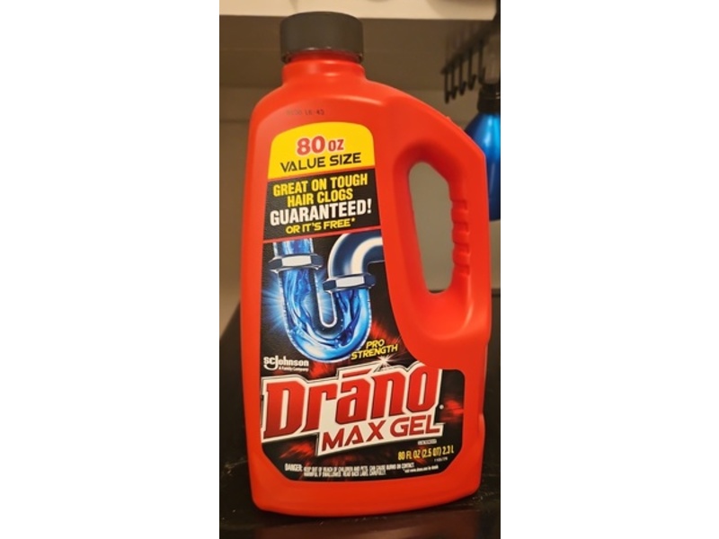 Drano Max Gel Drain Clog Remover, 80 fl oz