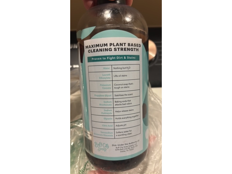 Buff City Soap Deep Cleaning Liquid Laundry Soap, Commando, 32 fl oz/946 mL