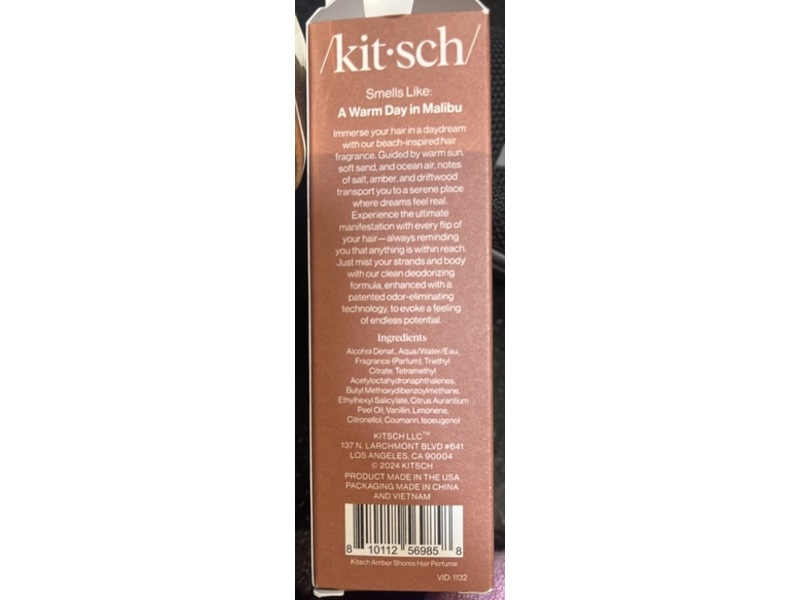 Kitsch Hair Perfume, Amber Shores, 1.7 fl oz/50 mL