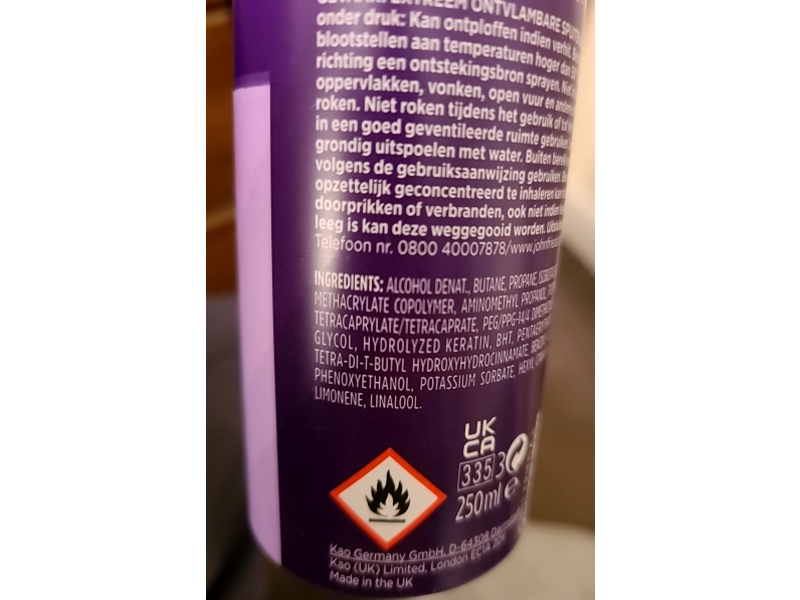 John Frieda Frizz Ease Moisture Barrier Hair Spray, Intense Hold, 250 mL