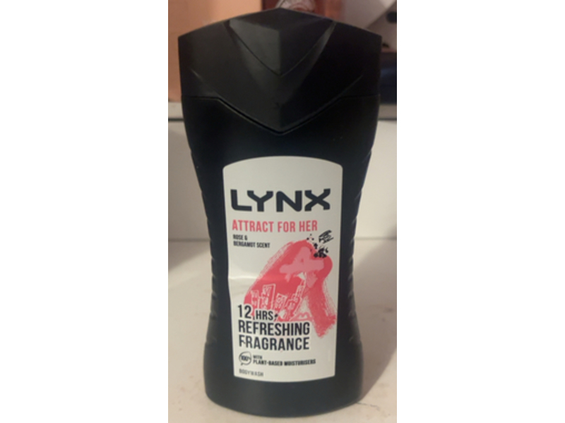 Lynx Attract For Her Body Wash, Rose & Bergamot Scent, 225 mL, Pack Of 3