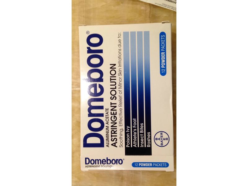 Domeboro Astringent Solution, 12 packets Ingredients and Reviews