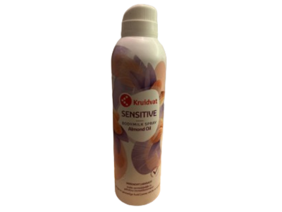 Kruidvat Sensitive Body Milk Spray, Almond Oil, 190 mL