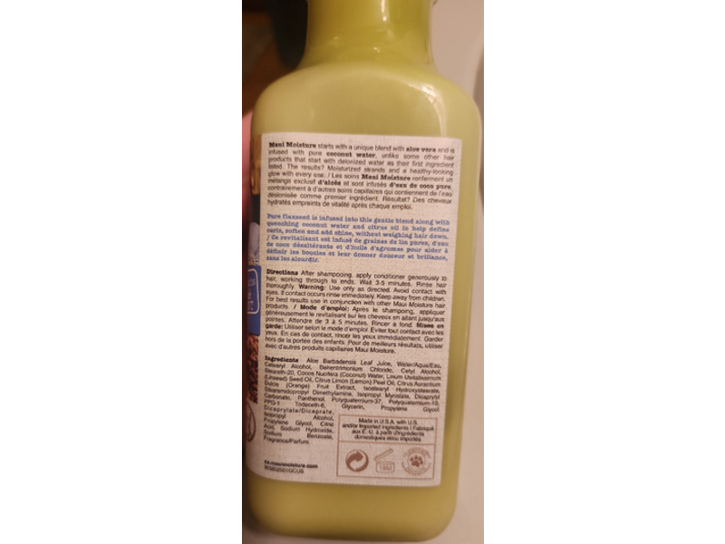 Mavi Moisture Revitalisant Conditioner, Flaxseed, 13 fl oz/385 mL