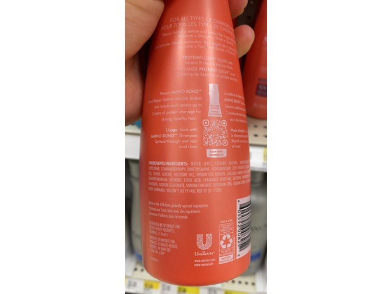 Nexxus Amino Bond Conditioner, Keratin Protein & Amino Acids, 13.6 fl oz/400 mL