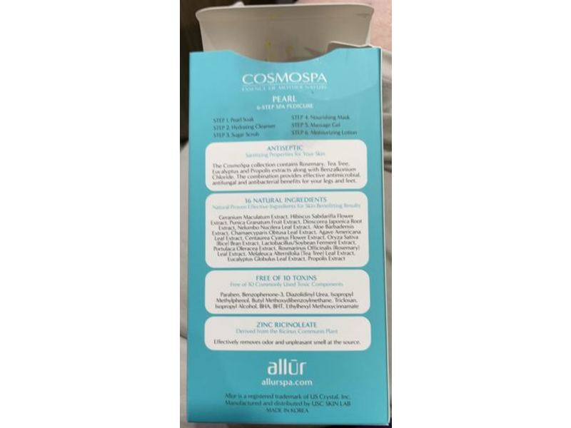 Allur Cosmospa 6-Step Spa Pedicure, Pearl