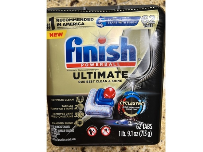 Finish Ultimate Dishwasher Pods, 9.1 oz/713 g, 62 Count