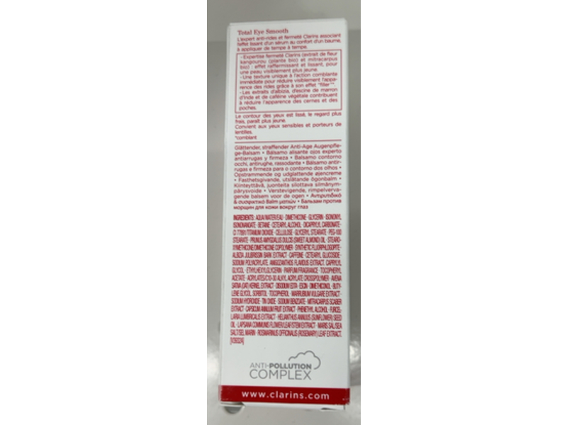 Clarins Total Eye Smooth Balm, 0.5 oz/15 mL