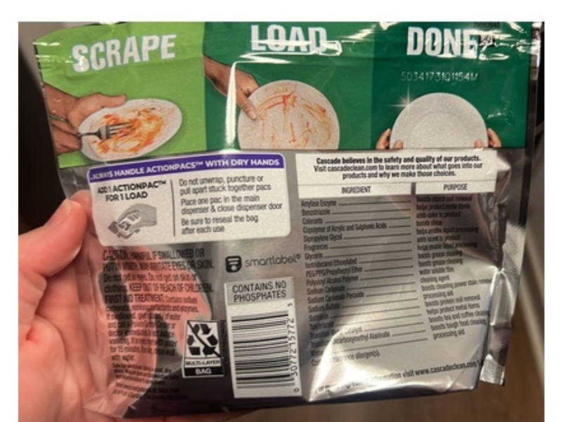 Cascade Platinum ActionPacs, Fresh Scent, 12 Pacs