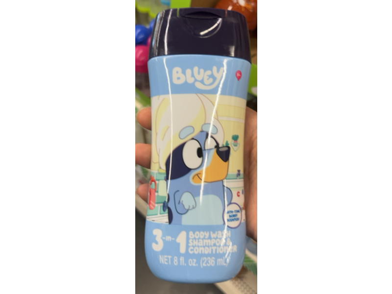 Bluey 3 In 1 Body Wash, Shampoo & Conditioner, 8 fl oz/236 mL