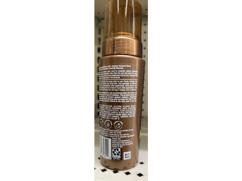 Jergens Instant Sunless Tanning Mousse, Ultra Deep Bronze, 6 fl oz/177 mL