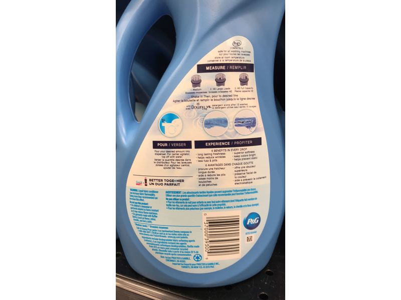 Downy Ultra Fabric Softener, Clean Breeze, 60 Loads, 51 fl oz/1.53 L