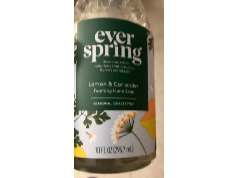 Ever Spring Foaming Hand Soap, Lemon & Coriander, 10 fl oz/295.7 mL