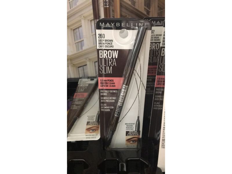 Maybelline New York Brow Ultra Slim Defining Eyebrow Makeup Mechanical Pencil Deep Brown, 1 Count