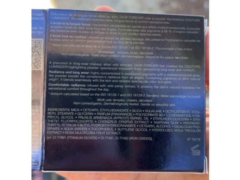 Dior Forever Couture Luminizer Intense Highlighting Powder, 01 Nude Glow, 0.21 oz/6 g