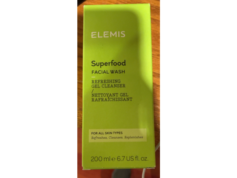 Elemis Superfood Refreshing Gel Cleanser Facial Wash, 6.7 fl oz/200 mL