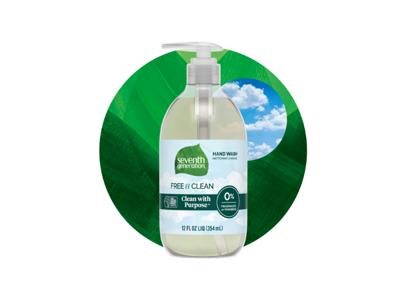 Seventh Generation Hand Wash, Free & Clean, 12 fl oz/354 mL.