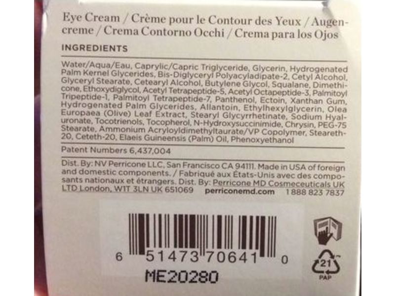 Perricone Md Firming Eye Cream, 0.5 fl oz/15 mL