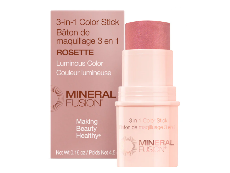 Mineral Fusion 3 In 1 Color Stick, Rosette, 0.16 oz/4.5 g