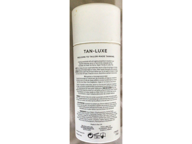Tan-Luxe The Face Anti-Age Rejuvenating Self-Tan Drops, Light/Medium, 1.01 fl oz/30 mL