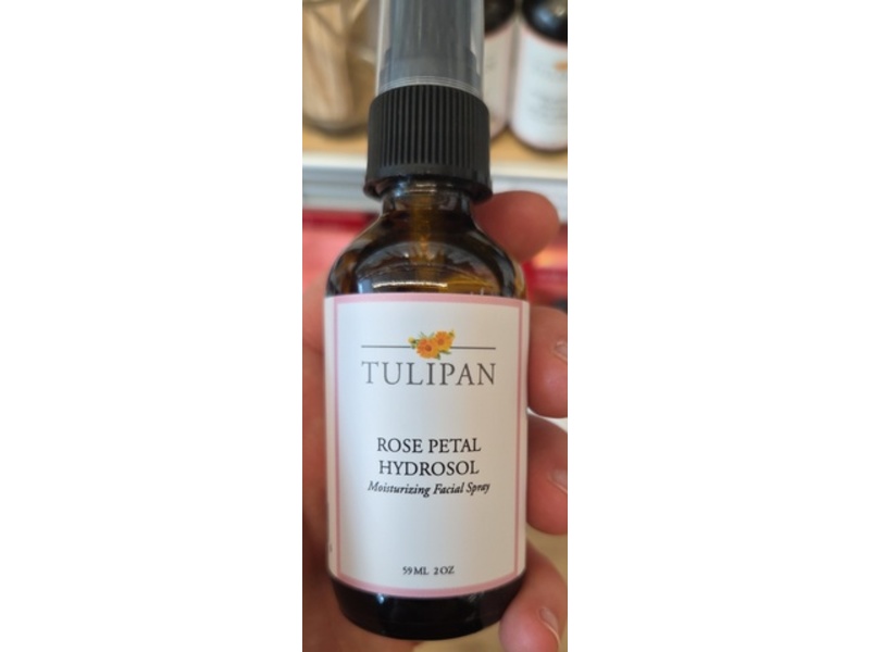 Tulipan Rose Petal Hydrosol Moisturizing Facial Spray, 2 oz/59 mL