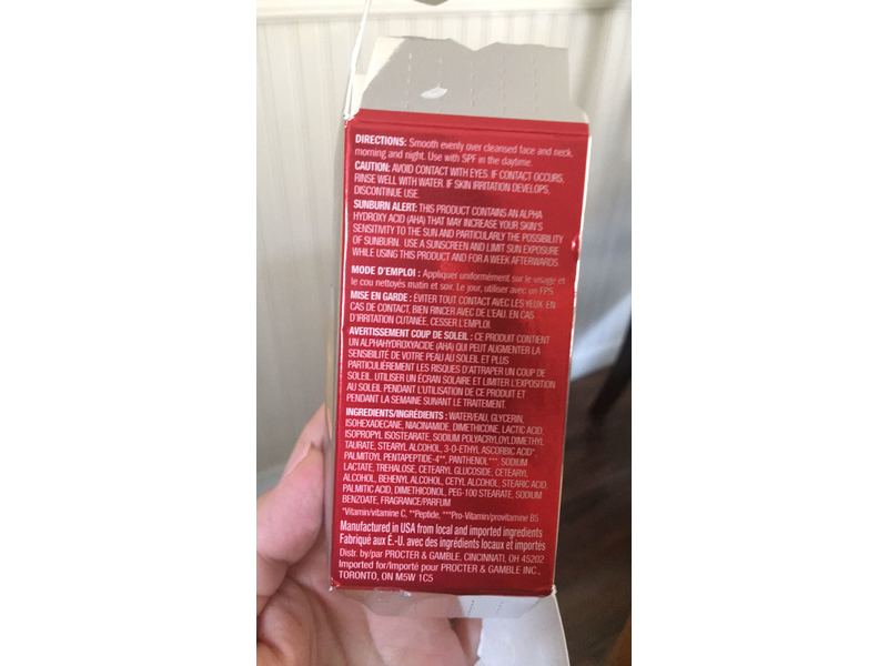 Olay Regenerist Vitamin C + Peptide 24 Hydrating Moisturizer, 0.5 fl oz/15 mL