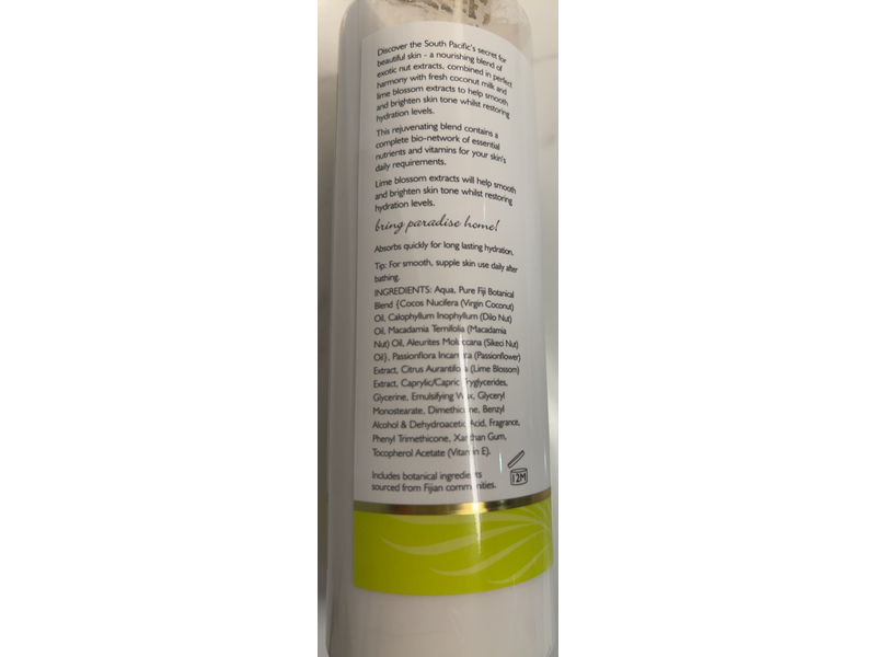 Pure Fiji Hydrating Body Lotion, Coconut Lime Blossom, 12 oz/350 mL