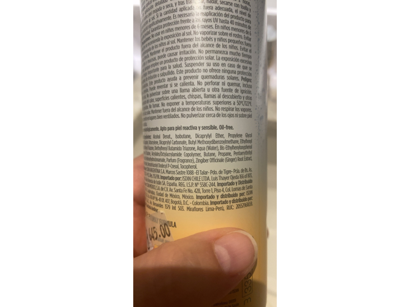 Isdin Fotoprotector Transparent Spray Wet Skin, SPF 50, Ginger, 250 mL