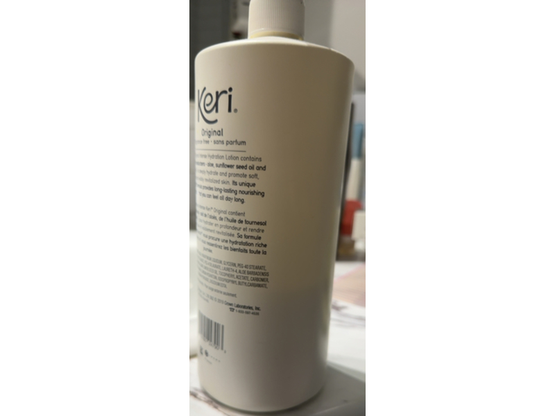 Keri Intense Hydration Lotion, Vitamin E + Sunflower Seed Oil & Aloe, 900 mL