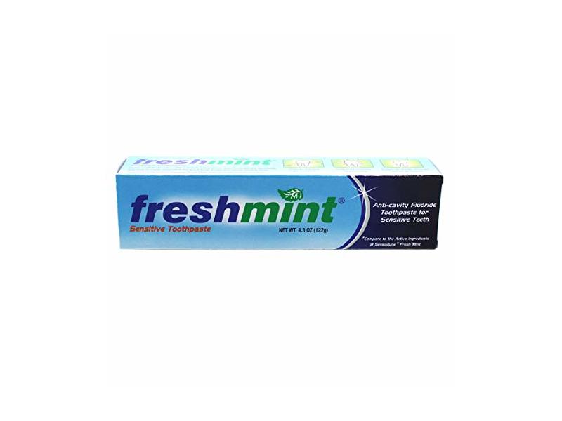 Freshmint Sensitive Anticavity Fluoride Toothpaste, Fresh Mint, 4.3 oz/122 g, Pack Of 6
