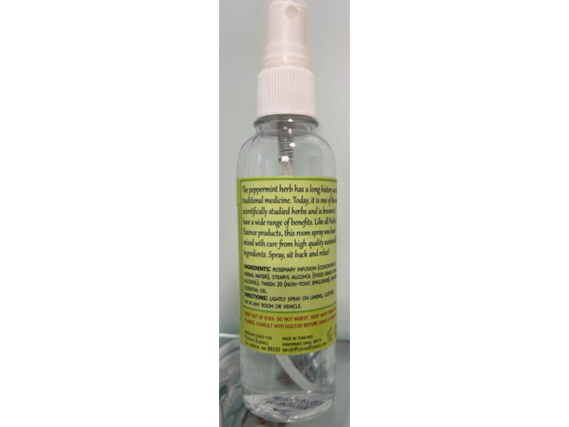 Positive Essence Aromatic Room & Linen Mist, Peppermint Essential Oil, 4 fl oz/120 mL