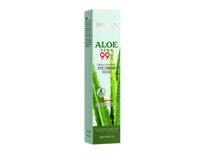 Bioaqua Multi-Effect Firming Repairing Eye Cream, Aloe Vera 99%, 0.7 oz/20 g