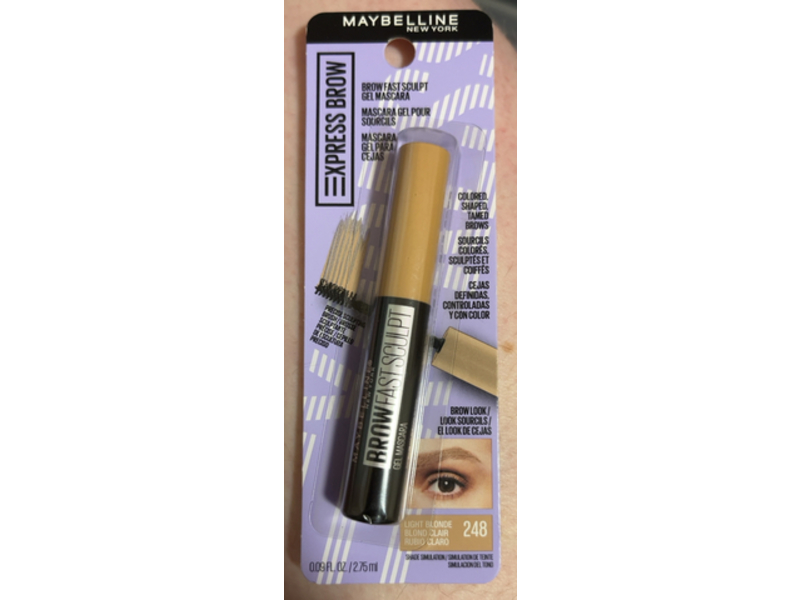 Maybelline Brow Fast Sculpt Gel Mascara, Light Blonde 248, 0.09 fl oz/275 mL