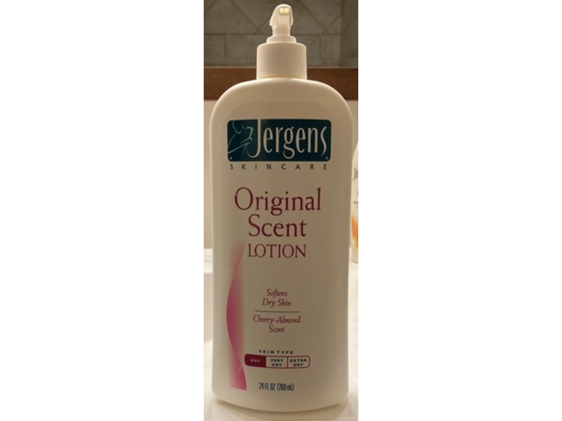 Jergens Skincare Original Scent Lotion For Dry Skin, Cherry-Almond Scent, 24 fl oz/709 mL