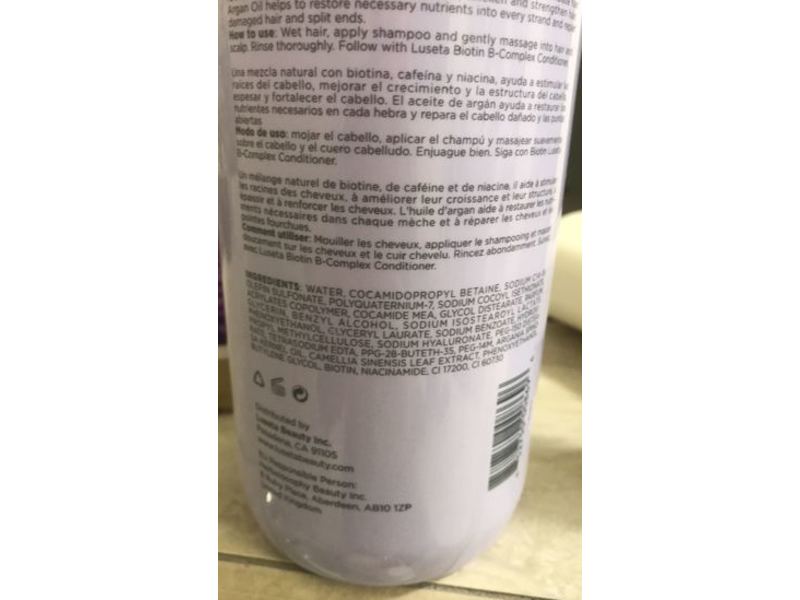 Luseta Biotin B-Complex Thickening Shampoo, Biotin, Caffeine, Niacin & Argan Oil, 33.8 fl oz/1 L