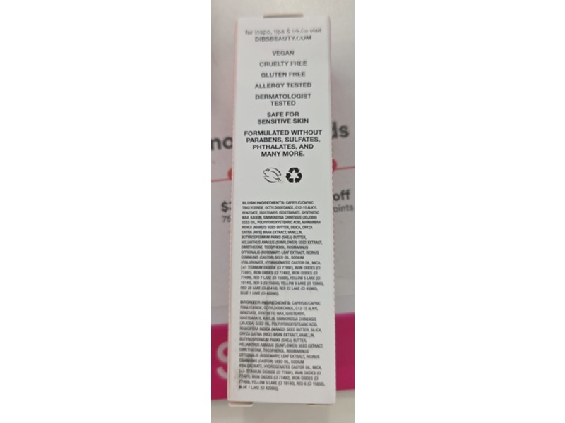 Dibs Beauty Desert Island Blush/Bronzer Stick Duo, Cocoa Kiss, 0.3 oz/9 g