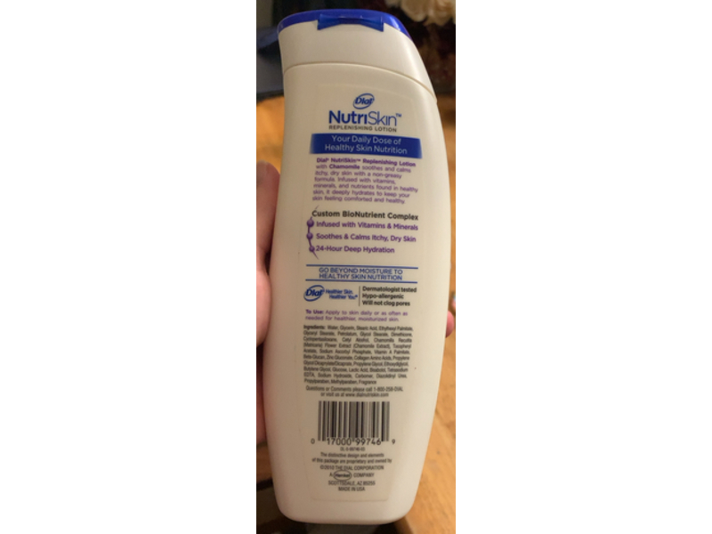 Dial Nutri Skin Replenishing Lotion, Chamomile, 12 fl oz/354 mL