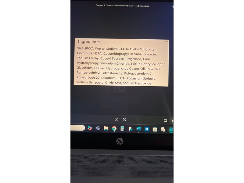 SadieB Nourish & Revive Shampoo, Grapefruit Glow, 10 fl oz/299 mL