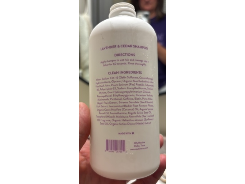 Routine Wellness Shampoo, Lavender & Cedar, 14 oz/414 mL