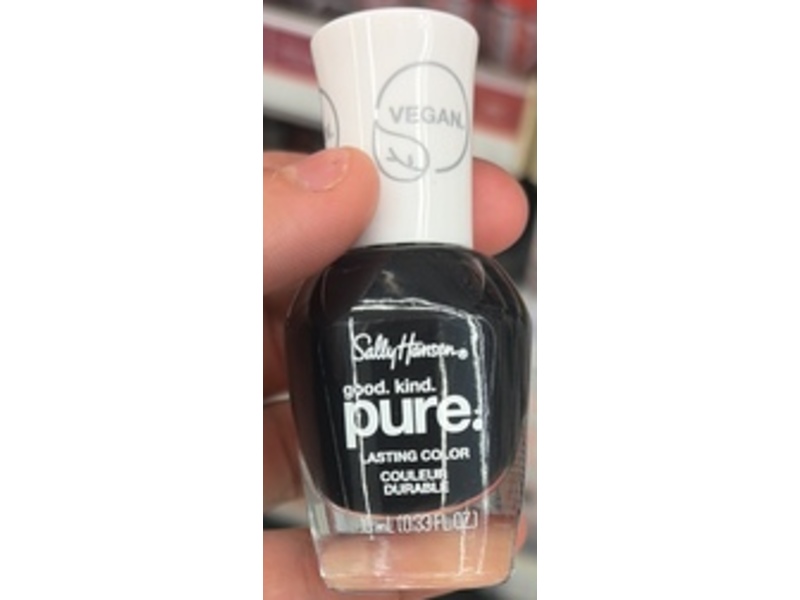 Sally Hansen Good.Kind.Pure Nail Polish, 410 Black Stone, 0.33 fl oz/10 mL