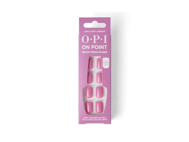 OPI On Point Instant Press-On Mani, Lucky Lucky Lavender, 30 Count