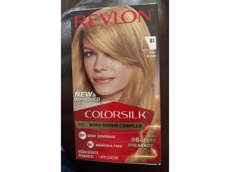 Revlon Color Silk Bond Repair Permanent Hair Color, 81 Light Blonde, 1 Application