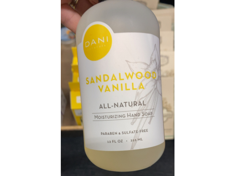 Dani All-Natural Moisturizing Hand Soap, Sandalwood & Vanilla, 12 fl oz/355 mL