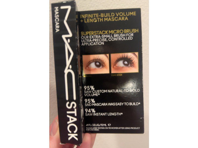 M.A.C Stack Infinite Build Volume + Length Mascara, 0.41 fl oz/12 mL