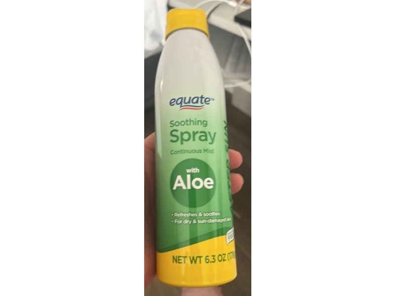 Equate Soothing Spray, Aloe, 6.3 oz/178 g