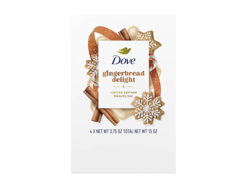 Dove Beauty Bar Soap, Gingerbread Delight, 3.75 oz, 4 Count